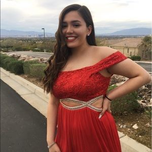 A red prom dress from Macy’s